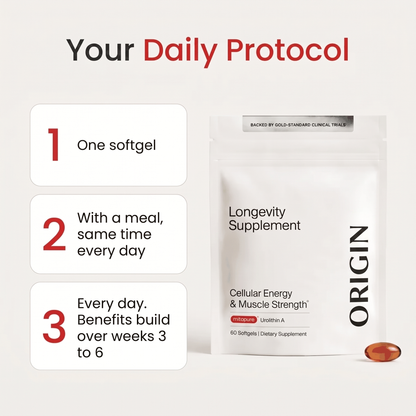 Origin Urolithin A || Mitopure® Longevity Softgels for Cellular Energy & Muscle Strength